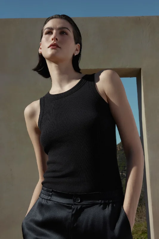 Velvet by Jenny Graham Cruz 05 Tank | Black layering tank top