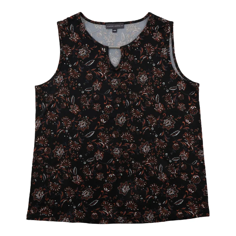 Women's Sleeveless Printed Tank black tank top