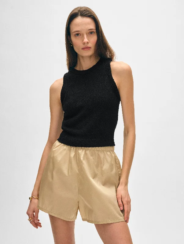 Cotton Slub Cut In Tank strapless tank top