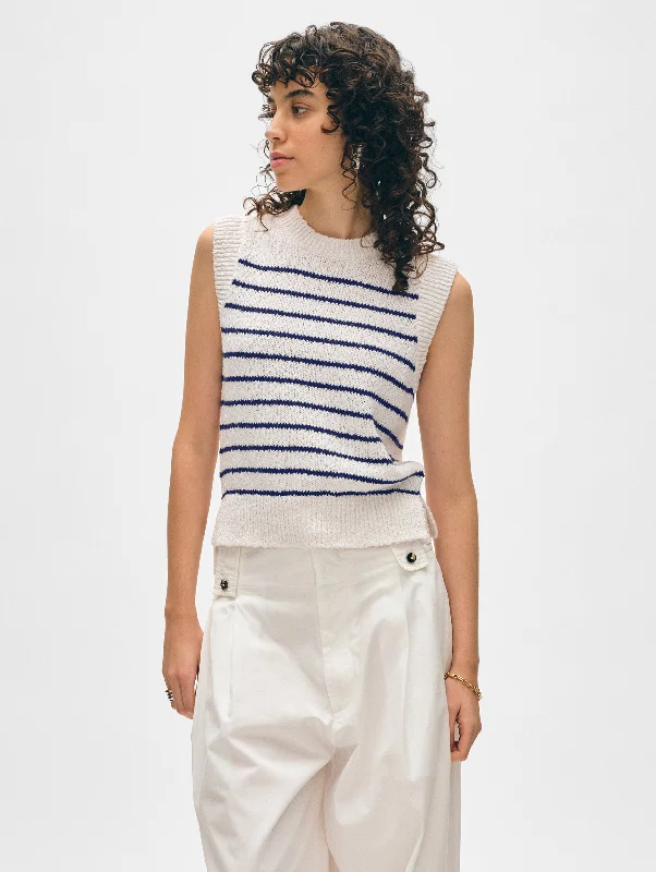 Cotton Slub Rib Trim Tank tie dye tank