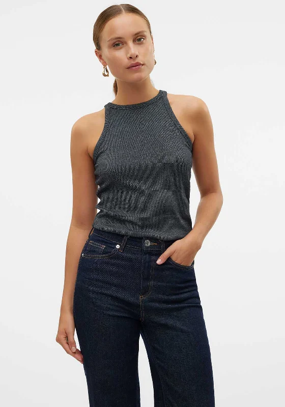 Vero Moda Chloe Lurex Tank Top, Black casual tank top