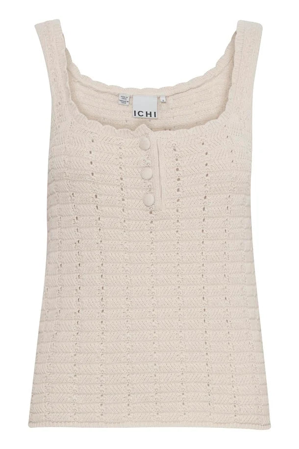 Ichi Dotties Tank ivory tank top
