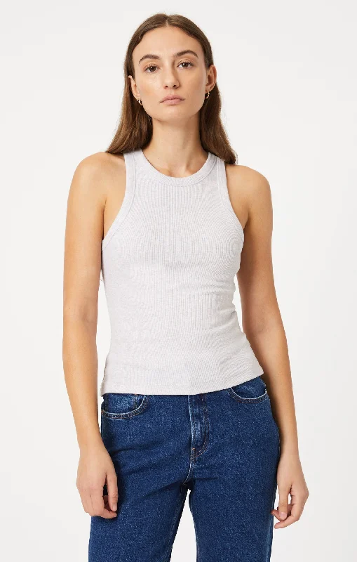 RACER BACK TANK TOP IN OATMEAL teal tank top