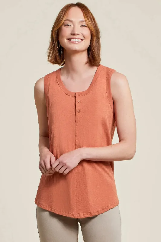 Tribal Button-Up Tank Top activewear tank top