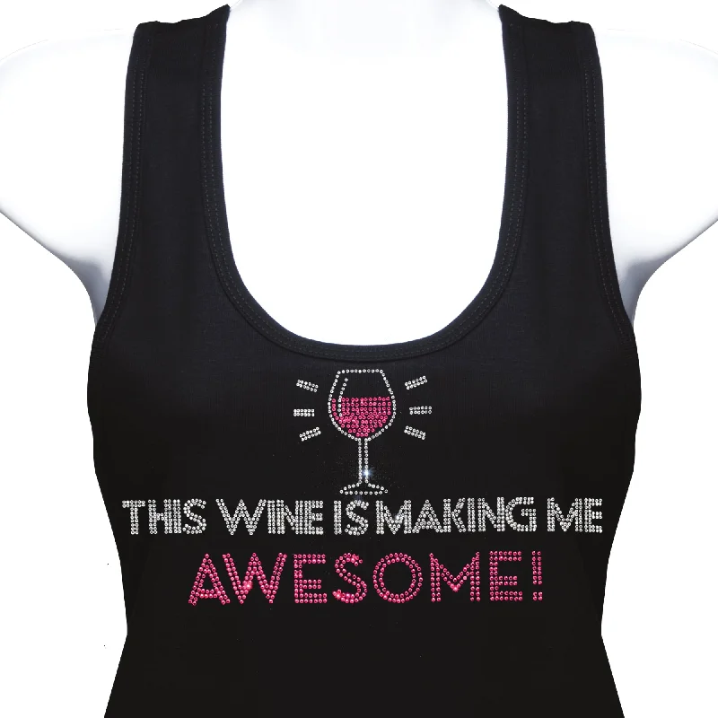 Awesome Rhinestone Tank Top solid color tank