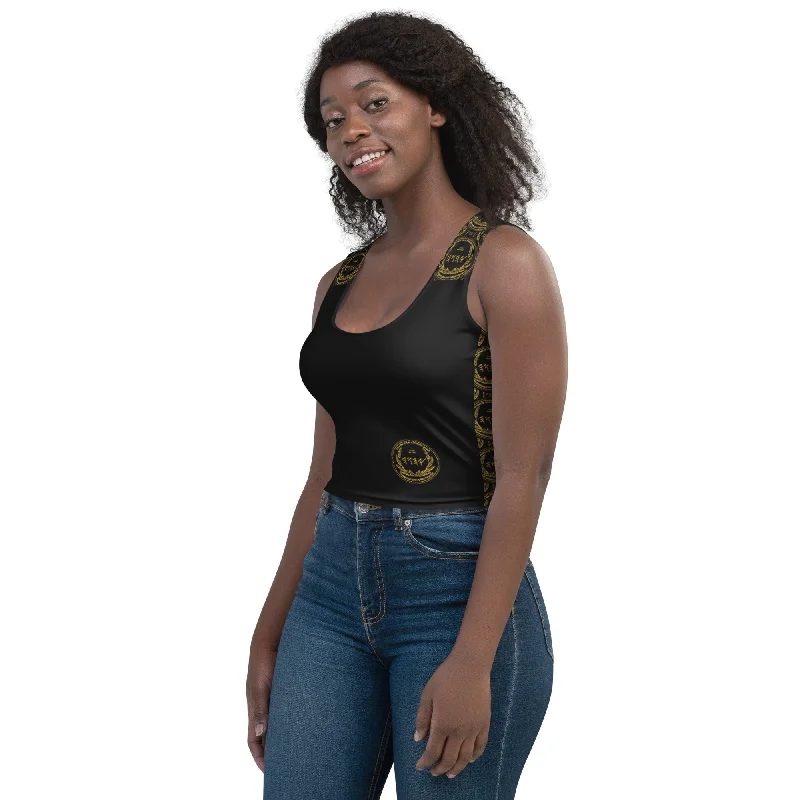 Most High God - Yahuah: The Strong Tower Designer Cropped Tank Top metallic tank top