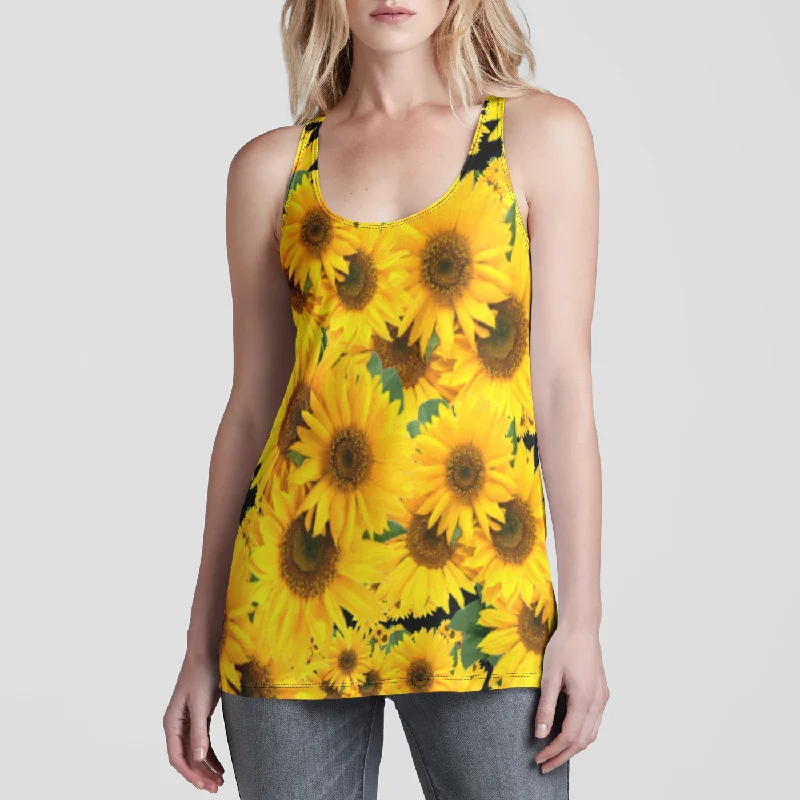 TRP Floral Print 04 Ladies Designer Racerback Tank Top tie dye tank