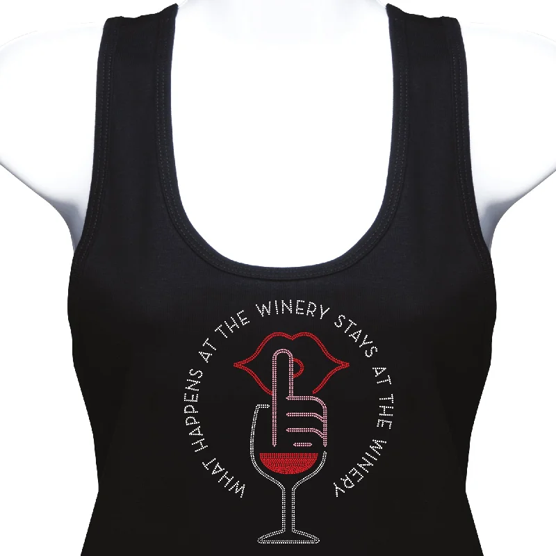 What Happens... Rhinestone Tank Top cropped tank top