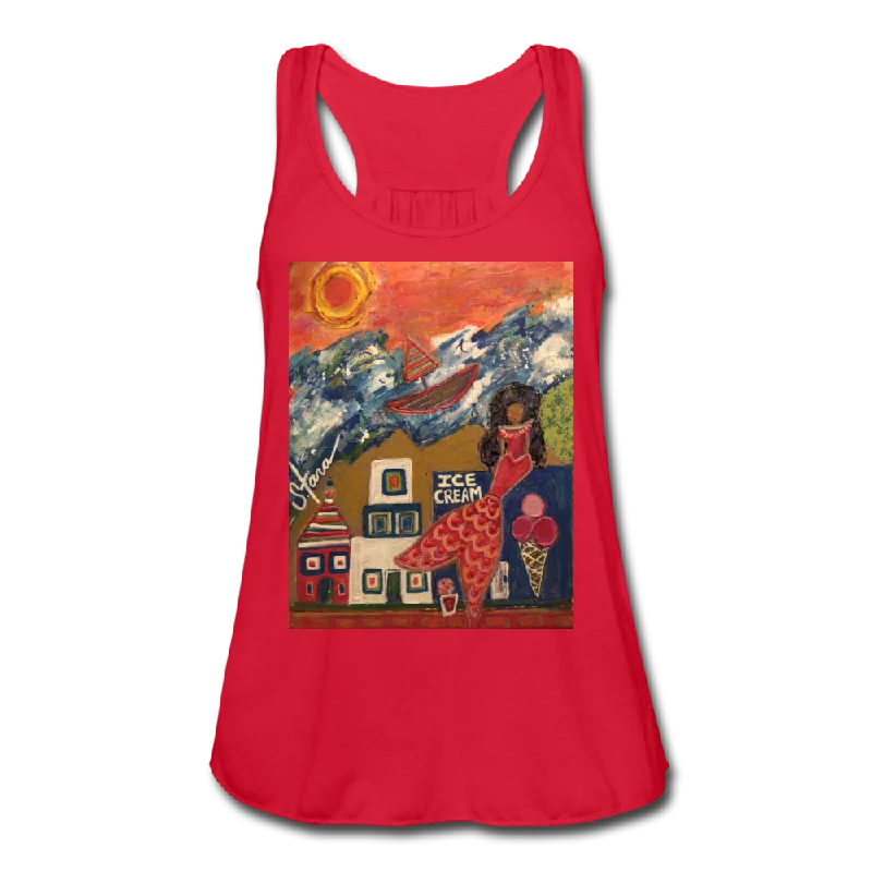 Women's Flowy Tank Top by Bella one shoulder tank