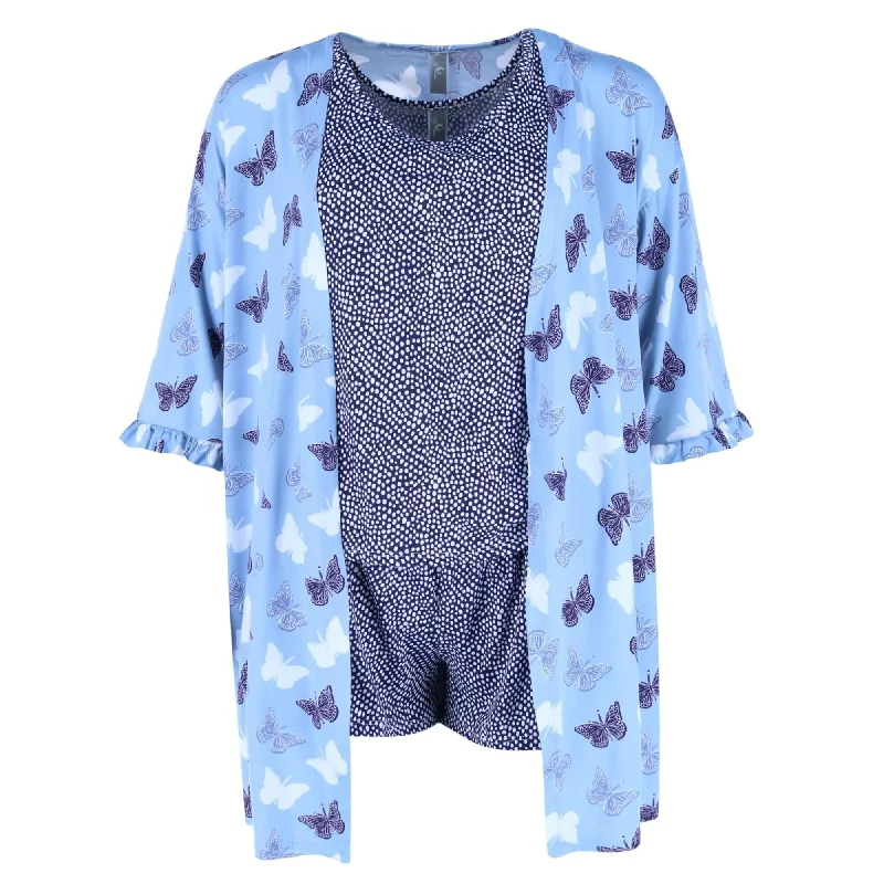 PJ Couture Women's Tank Top and Shorts with Robe Sleep Set cute tank top