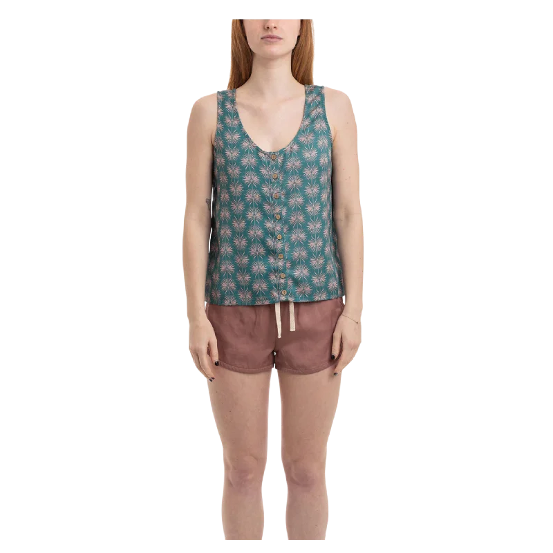 Jetty Sandy Hook Tank - Teal lemon yellow tank