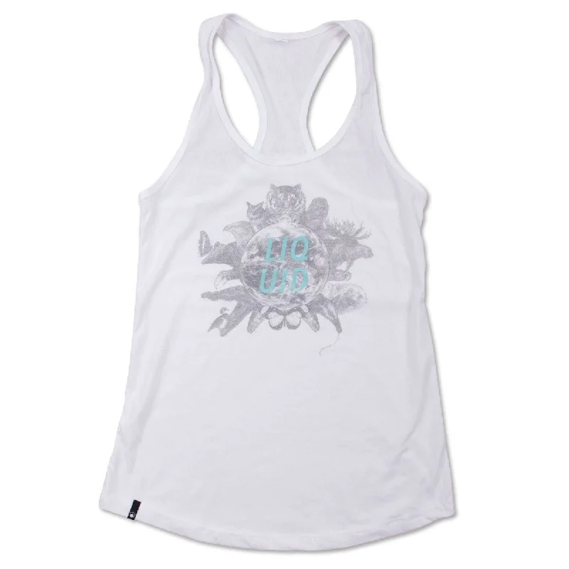 Liquid Force Kingdom Women's Tank in White gold tank top