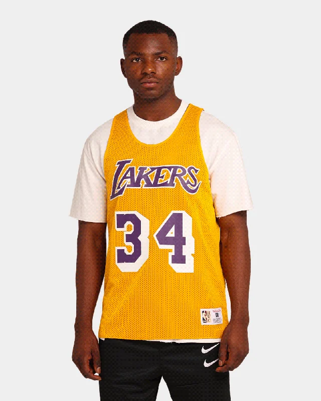 Mitchell & Ness Los Angeles Lakers Shaquille O'Neal REV Mesh #96 Tank Purple spandex blend tank