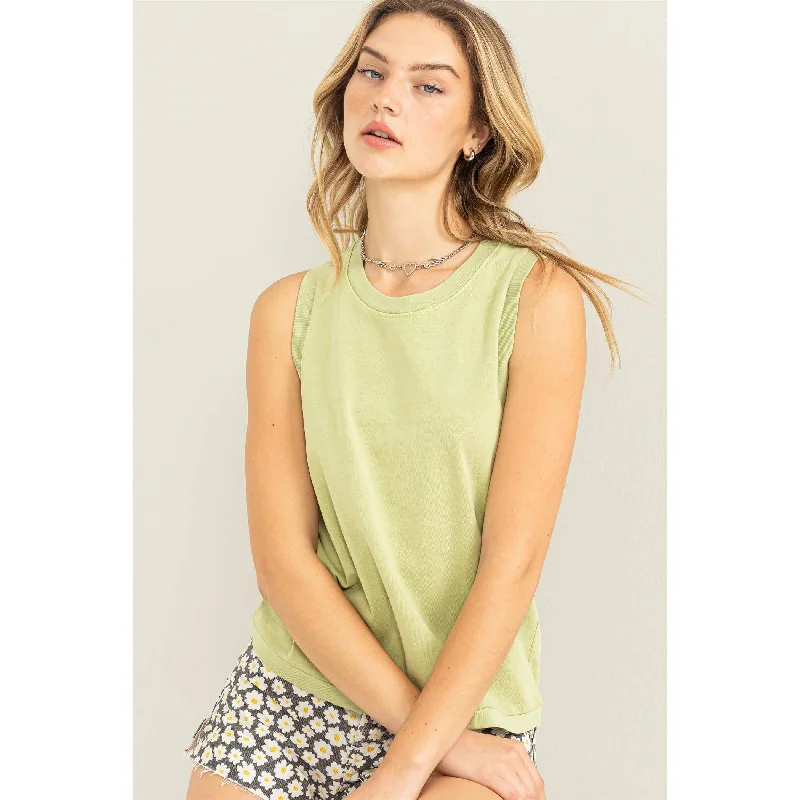 Relaxed Fit Muscle Tank glitter tank top