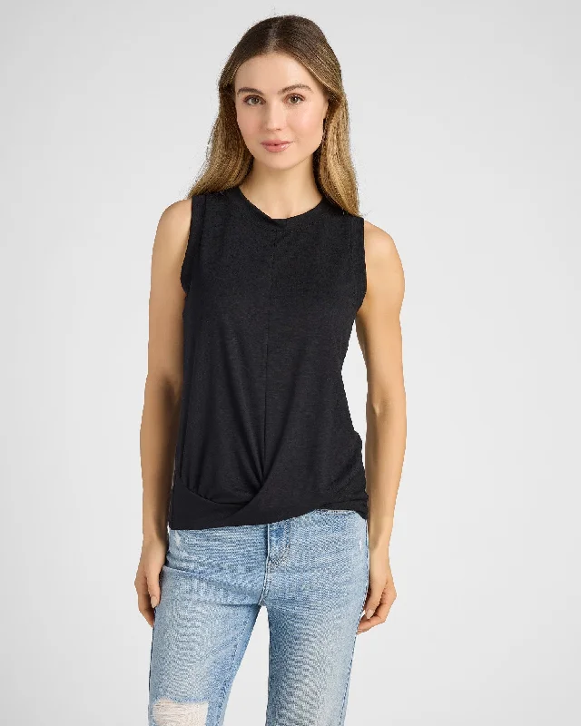 Twist Front Slub Tank relaxed fit tank