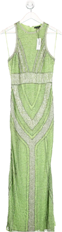 Karen Millen Green premium embellished maxi dress UK 10 Tunics Fashionable chic