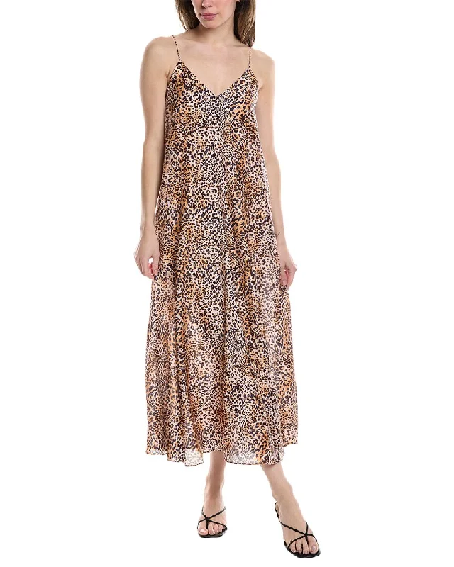 Monte And Lou Montana Silk-Blend Sundress Tunics Fashionable chic