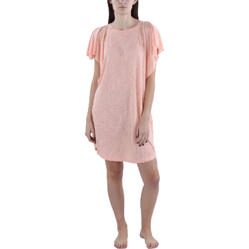 Billabong Womens Out For Waves Cut-Out Dress Cover-Up Boat Neckline Classic