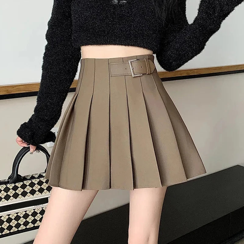DressBetty - Fashionable High Waist Spring Summer Pleated Skirt Tunics Custom made