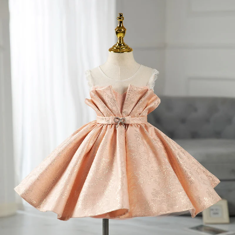 Girl Christmas Dress Flower Girl Dress Children Birthday Party Sleeveless Mesh Lace Puffy Princess Dress Tunics Stylish elegant