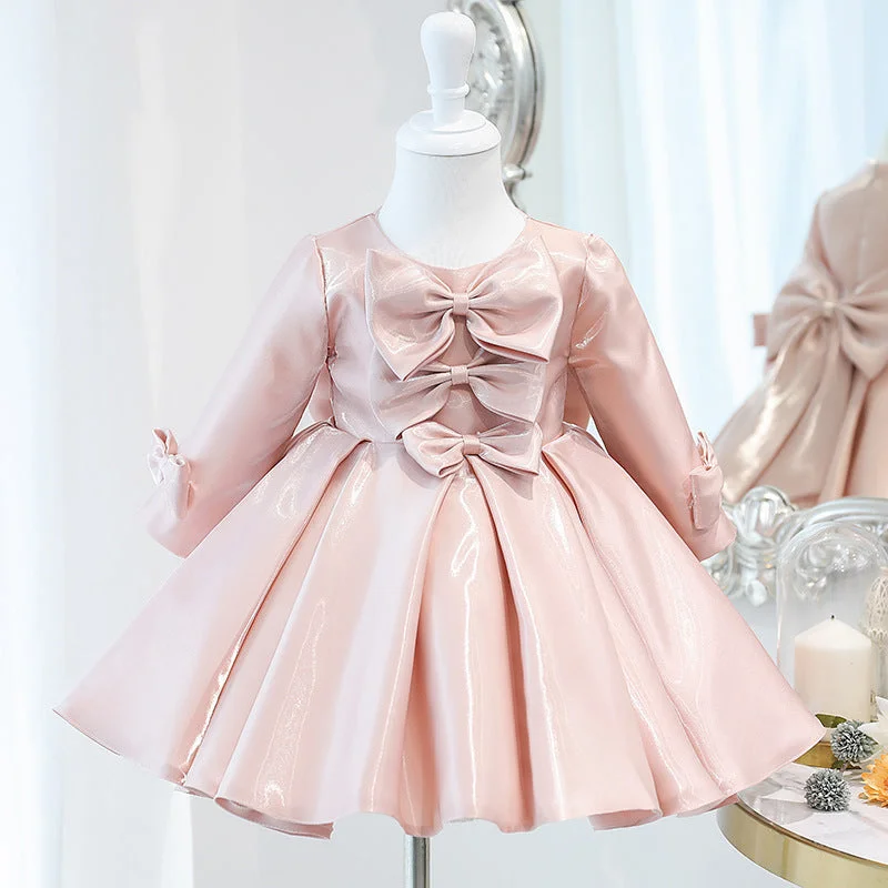 Baby Girl Dress Toddler Autumn Winter Princess Dress Bow Knot Birthday Party Dress Tunics Sophisticated sleek