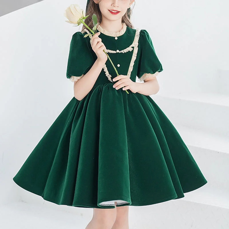 Little Girl Dress Toddler Elegant Satin Princess Party Formal Communion Pageant Dress Tunics Essential wardrobe