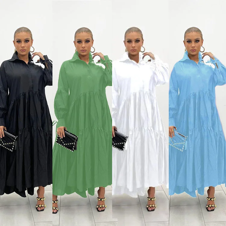 Loose and Lazy Style Shirt Dress (CL11031) Tunics Practical durable