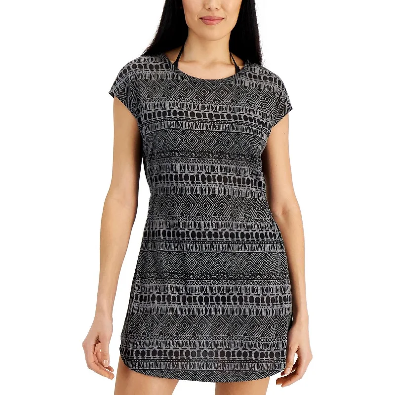 Lucky Brand Womens Romantic Printed Dress Cover-Up Tunics Evening elegant