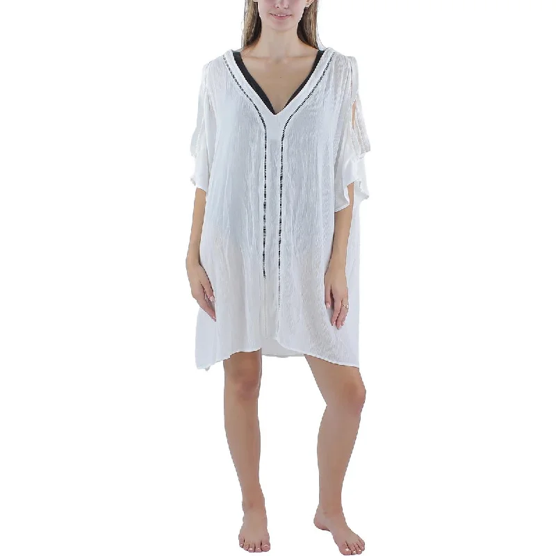 Raisins Womens Plus   Ladder Stitch Dress Cover-Up Tunics Canvas sturdy