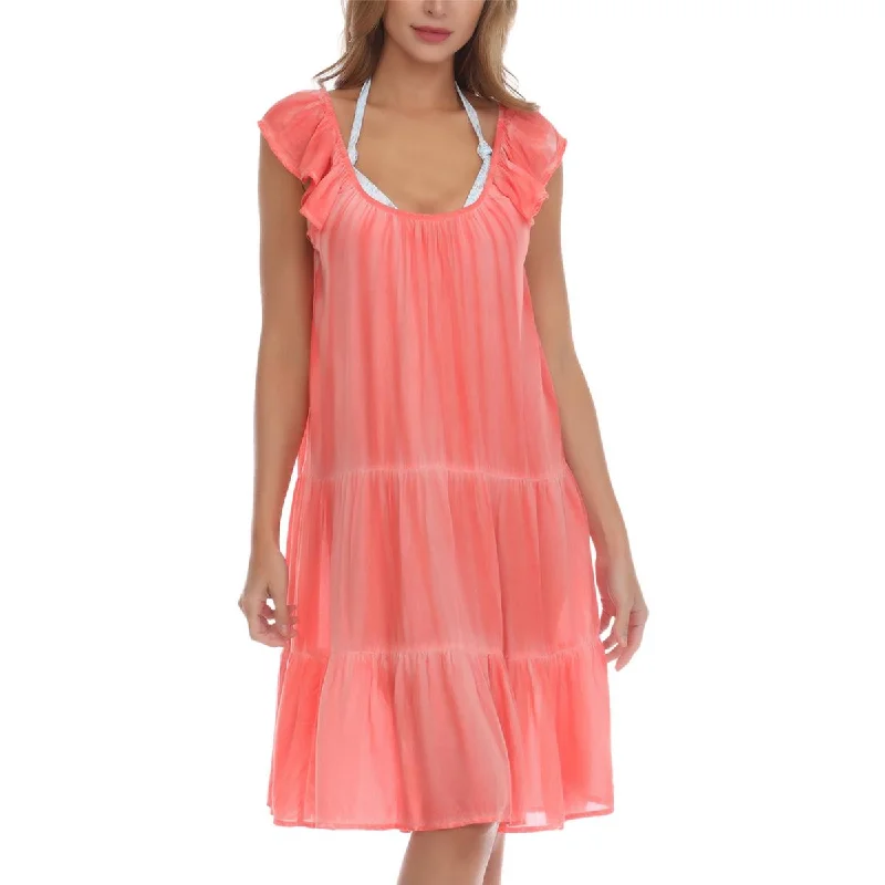 Raviya Womens Tie-Dye Dress Cover-Up Tunics Gym athletic