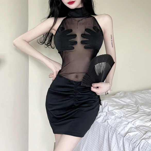 Sexy magic claw perspective dress yv31145 Tunics New arrival