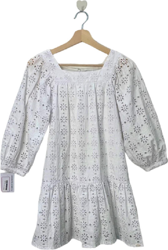 Tartine et Chocolat White Embroidered Dress 14 Years Tunics Business professional