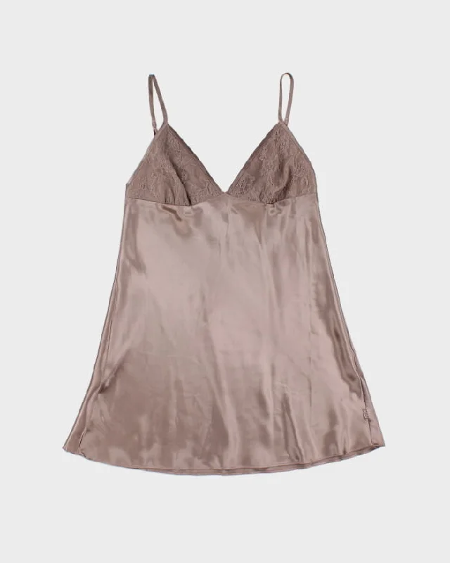 Vintage 90s La Senza Brown Slip Dress - S Tunics Fall fleece