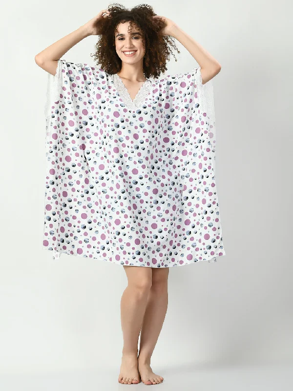 Women's Viscose Rayon Mauve Nightdress - Legit Affair Tunics Seasonal trendy