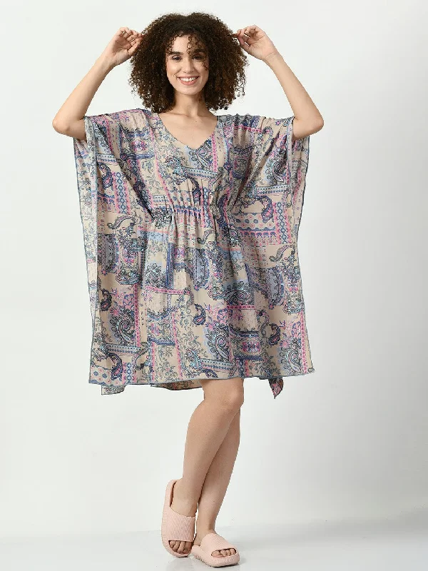 Women's Georgette Blue Nightdress - Legit Affair Tunics Running lightweight